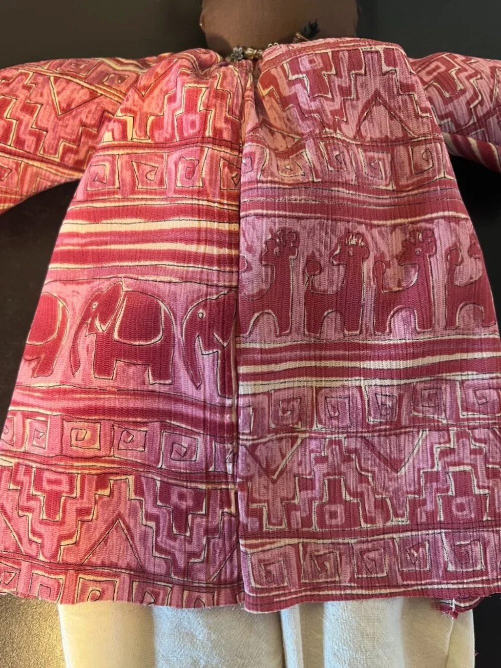 Handmade Folk Art African American Cloth Rag Doll ~ Black Americana ~ Batik - Picture 11 of 14